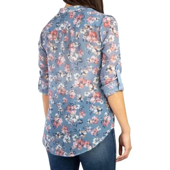 Kut From The Kloth Jasmin Chiffon Bloom Floral XL - Picture 7 of 7